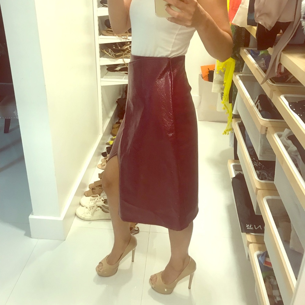 🎁Pencil skirt faux leather vintage size small